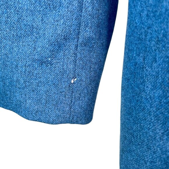 Vintage Pendleton 100% Virgin Wool 2-Piece Midi Skirt Suit Set Blue Blazer 8/12 - Picture 6 of 16